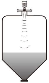 缆式导波雷达液位计锥形罐安装示意图
